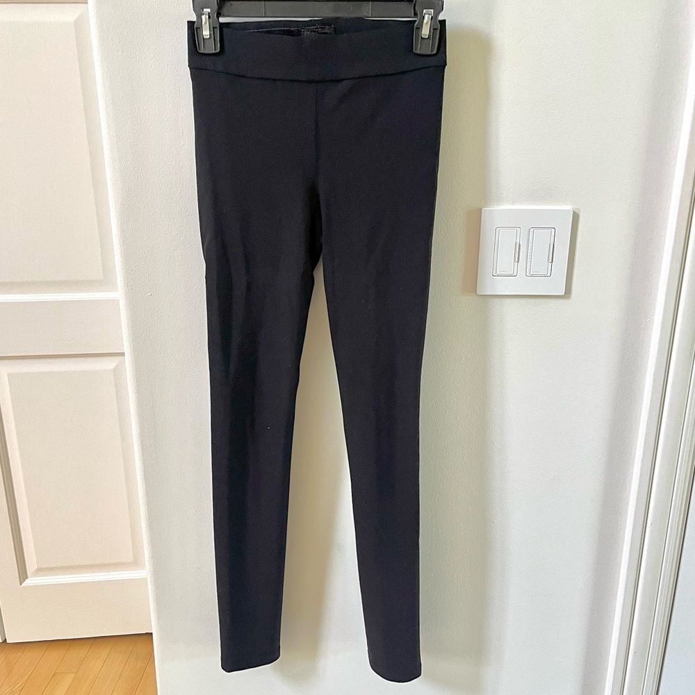 The Row Slim Skinny Ponte Flat Front Black Pants XS - Picture 3 of 11